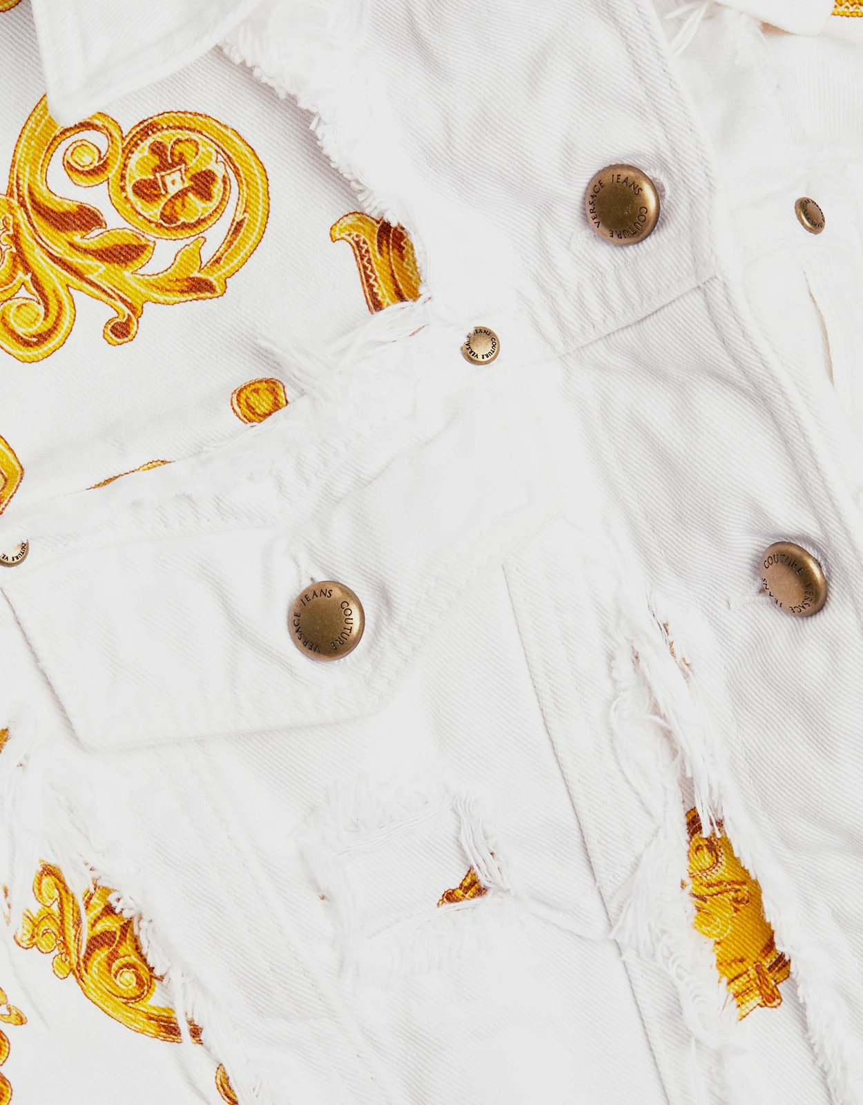 Versace Jeans Couture Baroque Jewels Printed Insert Denim Cropped Jacket 5 Versace Jeans Couture Baroque Jewels Printed Insert Denim Cropped Jacket - Image 3