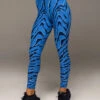 Michi Verve Tiger Print Legging-Royal Blue -Gani Clothing Shop 1078294