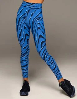 Michi Verve Tiger Print Legging-Royal Blue -Gani Clothing Shop 1078296