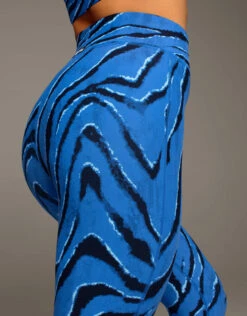 Michi Verve Tiger Print Legging-Royal Blue -Gani Clothing Shop 1078298