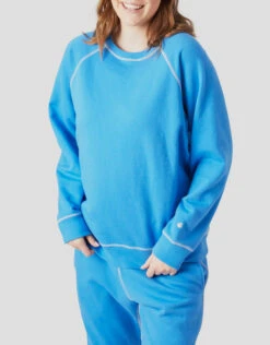 Morgan Lane Rowan Crewneck Sweatshirt-Capri Blue -Gani Clothing Shop 1079356