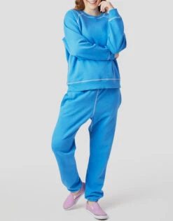 Morgan Lane Rowan Crewneck Sweatshirt-Capri Blue -Gani Clothing Shop 1079357