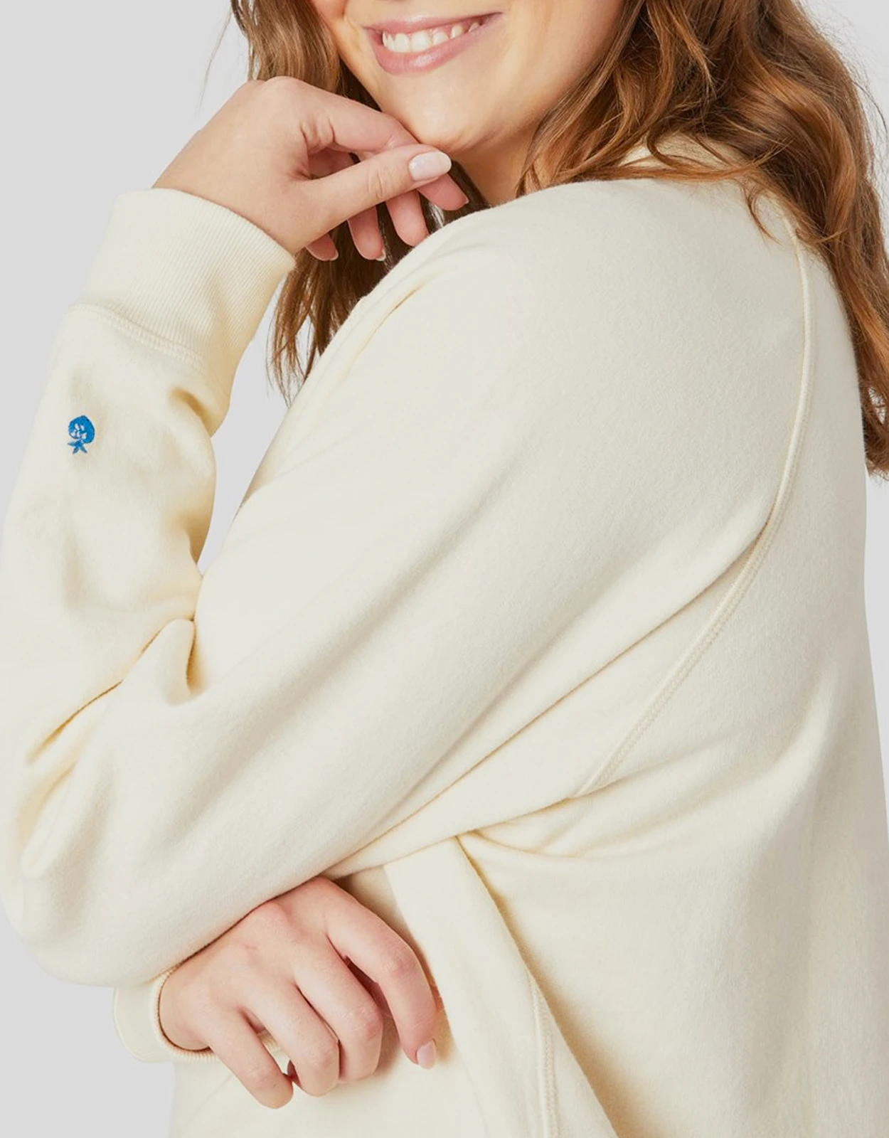 Morgan Lane Rowan Crewneck Sweatshirt-Cream 4 Morgan Lane Rowan Crewneck Sweatshirt-Cream - Image 2