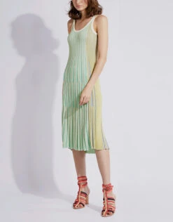 Kenzo Striped Ribbed-knit Midi Dress -Gani Clothing Shop 129969