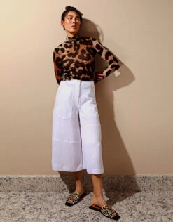 Tibi Plisse Wide-leg Cargo Cropped Pants -Gani Clothing Shop 130070