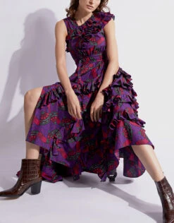 Ulla Johnson Imogen Printed Ruffled Maxi Dress -Gani Clothing Shop 137034