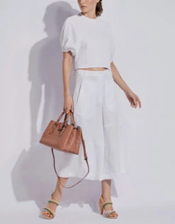 Tibi Plisse Wide-leg Cargo Cropped Pants -Gani Clothing Shop 137206