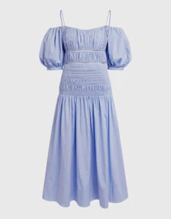 SELF PORTRAIT Self-Portrait Cotton Poplin Midi Dress