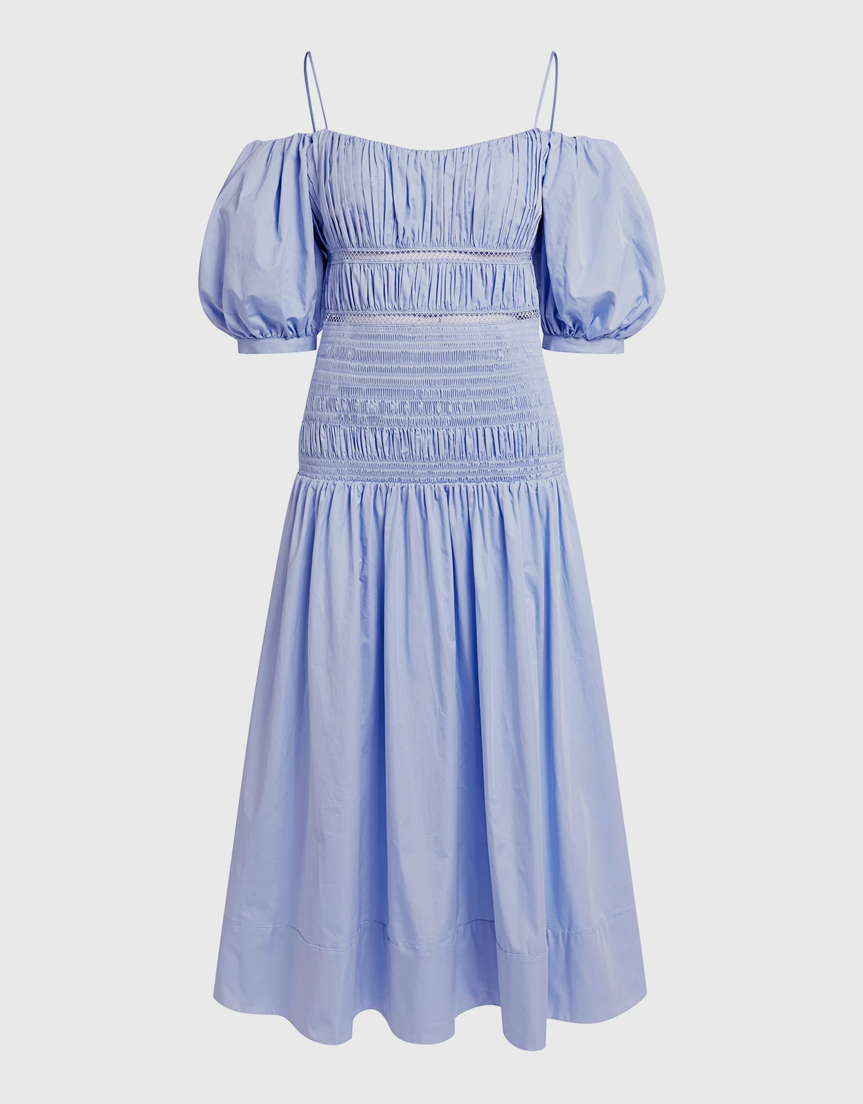 SELF PORTRAIT Self-Portrait Cotton Poplin Midi Dress 3 SELF PORTRAIT Self-Portrait Cotton Poplin Midi Dress