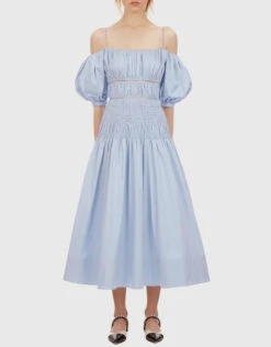 SELF PORTRAIT Self-Portrait Cotton Poplin Midi Dress 7 SELF PORTRAIT Self-Portrait Cotton Poplin Midi Dress -Gani Clothing Shop 160061