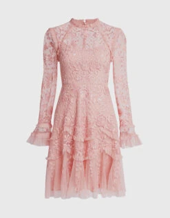 Needle & Thread Marigold Rose Lace Mini Dress