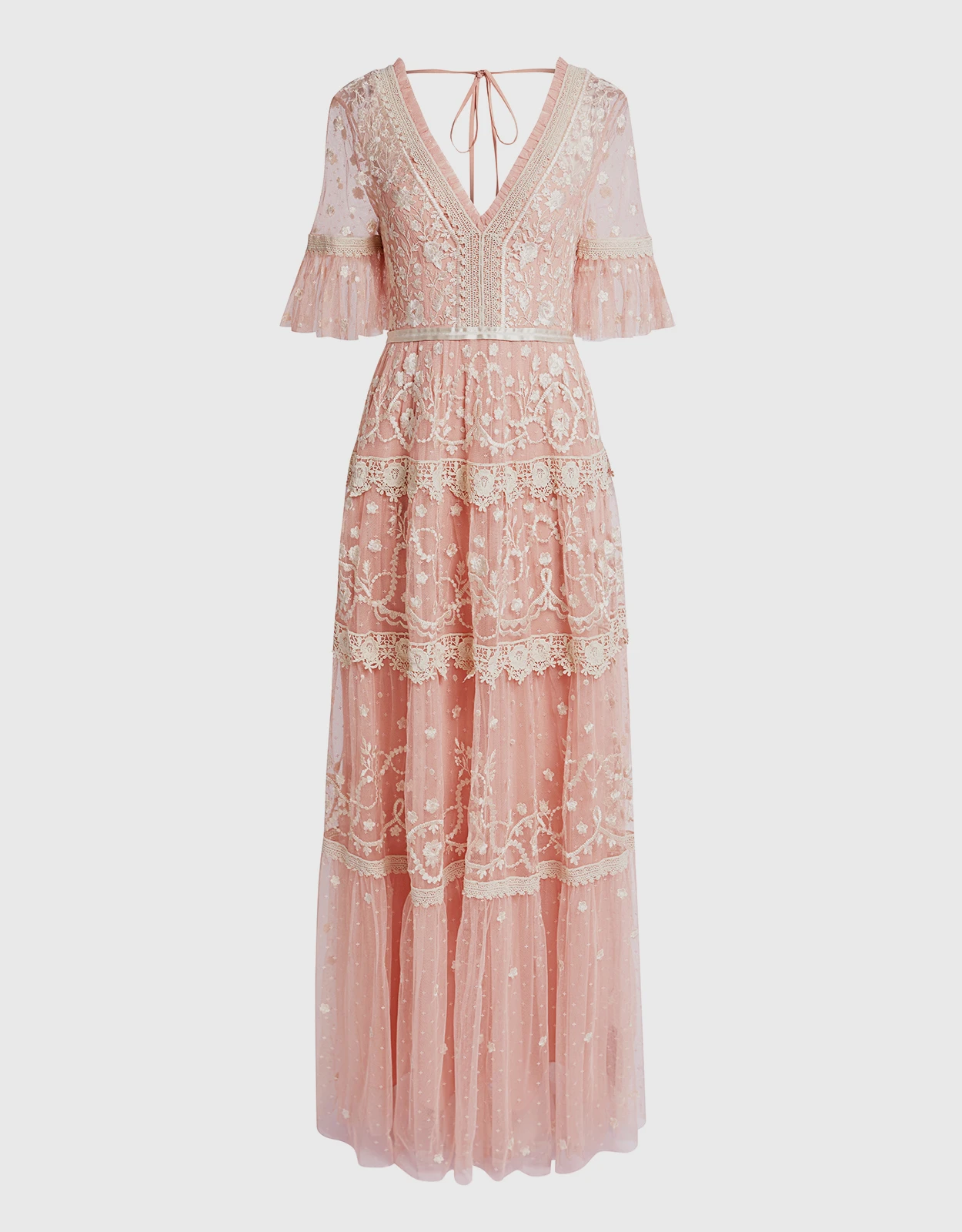 Needle & Thread Midsummer V-neck Floral Lace Maxi Dress 3 Needle & Thread Midsummer V-neck Floral Lace Maxi Dress