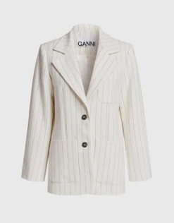 Ganni Striped Suiting Blazer