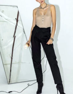 The Range Structured Twill Fold-Over Pants -Gani Clothing Shop 217939