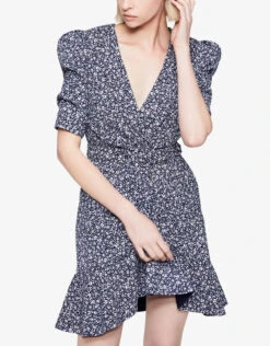 Jonathan Simkhai Evelyn Floral Crepe Wrapped Mini Dress -Gani Clothing Shop 217952