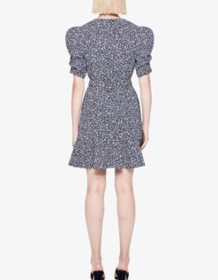 Jonathan Simkhai Evelyn Floral Crepe Wrapped Mini Dress -Gani Clothing Shop 217954