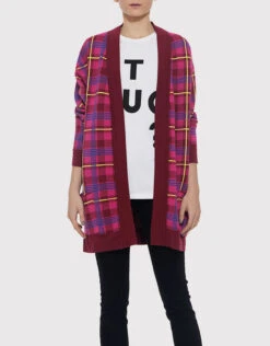 Être Cécile PLAID OVERSIZED CARDIGAN -Gani Clothing Shop 229214