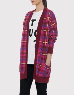 Être Cécile PLAID OVERSIZED CARDIGAN -Gani Clothing Shop 229215