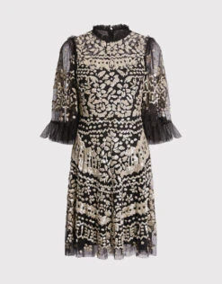 Needle & Thread Anais Sequin Knee Length Dress