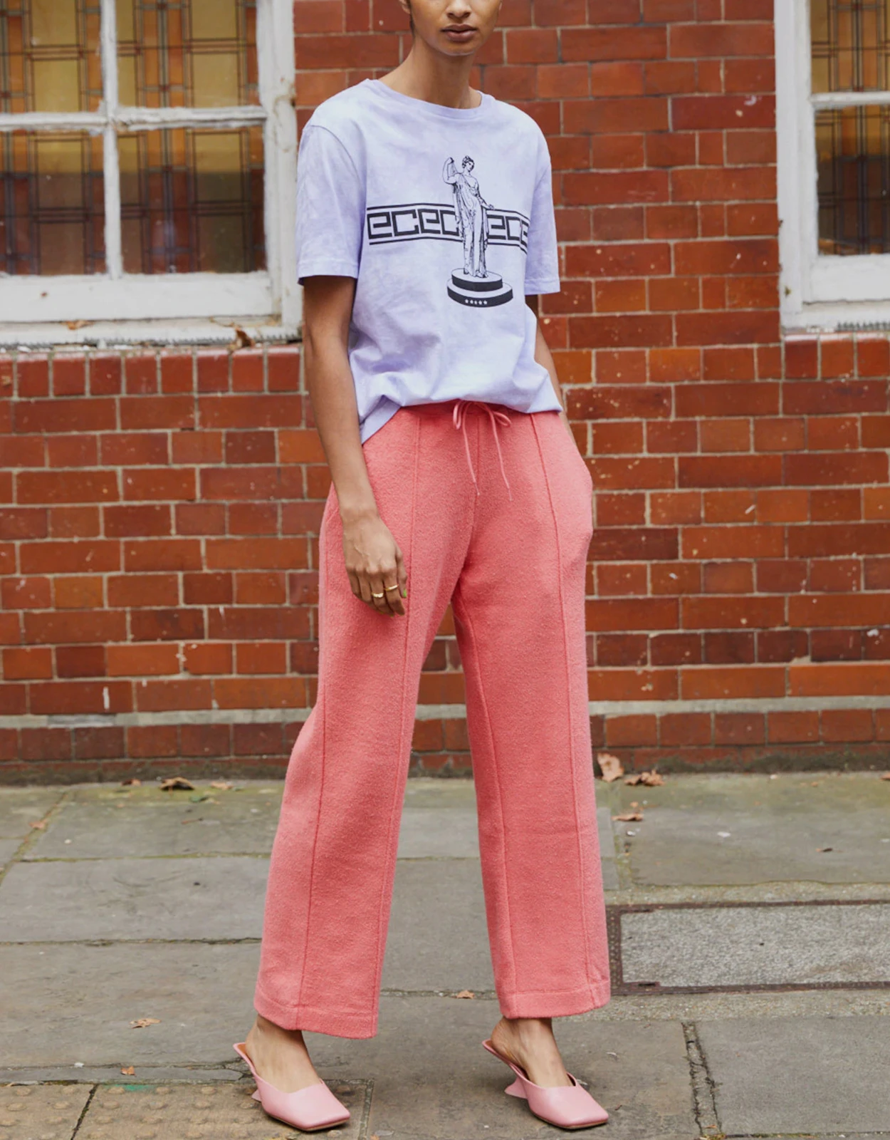 Être Cécile Retro Wide-leg Track Pants-Pink 4 Être Cécile Retro Wide-leg Track Pants-Pink - Image 2