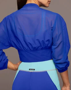 Michi Maverick Long Sleeve Cropped Top-Royal Blue -Gani Clothing Shop 2520350