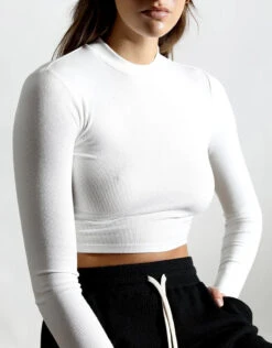 Twenty Montreal Mackay Rib Copped Long Sleeve Top -Gani Clothing Shop 2572008