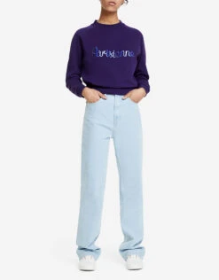 Maison Kitsuné Parisienne Vintage Sweatshirt-Plum -Gani Clothing Shop 2577960