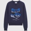 Maison Kitsuné Big Fox Embroidery Regular Sweatshirt-Blue Navy 2 Maison Kitsuné Big Fox Embroidery Regular Sweatshirt-Blue Navy -Gani Clothing Shop 2577965