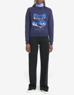 Maison Kitsuné Big Fox Embroidery Regular Sweatshirt-Blue Navy 8 Maison Kitsuné Big Fox Embroidery Regular Sweatshirt-Blue Navy -Gani Clothing Shop 2577967