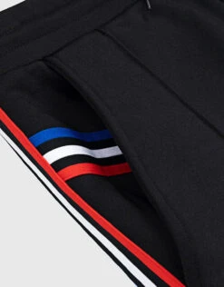 Être Cécile Classic Rib Stripe Retro Track Pants-Classic Black -Gani Clothing Shop 2631531