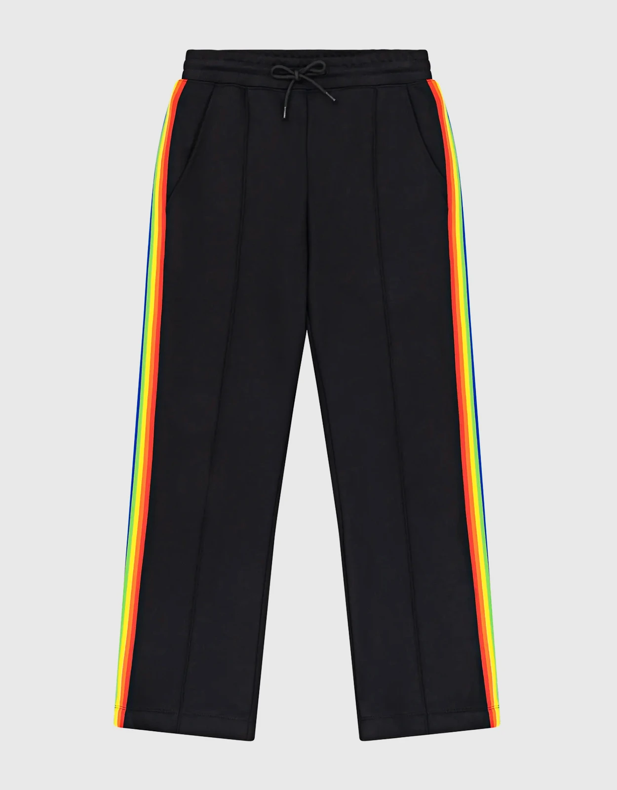 Être Cécile Rainbow Rib Stripe Retro Track Pants-Rainbow Black 6 Être Cécile Rainbow Rib Stripe Retro Track Pants-Rainbow Black - Image 4