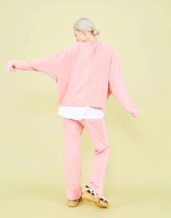 Être Cécile Grosgrain Stripe Retro Track Pants-Pink Icing -Gani Clothing Shop 2631569