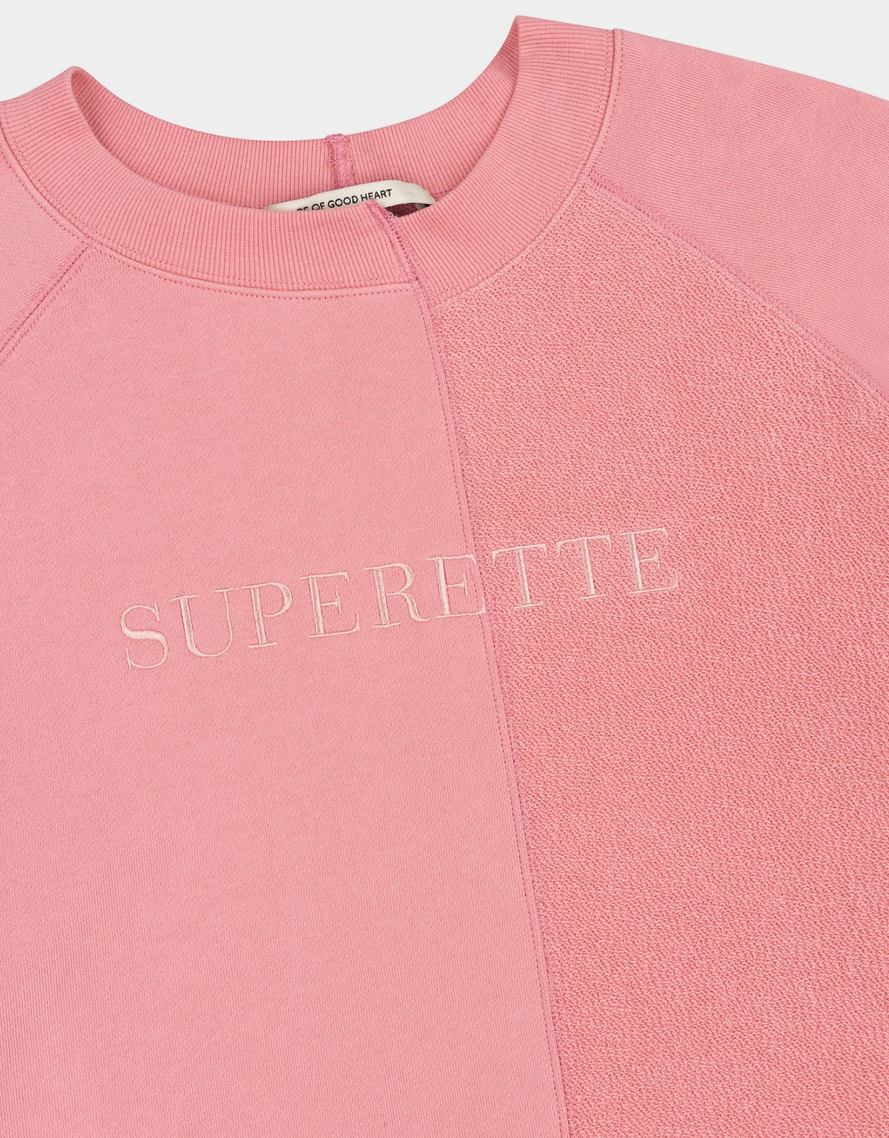 Être Cécile Superette Cropped Deconstructed Sweatshirt-Pink Icing 6 Être Cécile Superette Cropped Deconstructed Sweatshirt-Pink Icing - Image 4