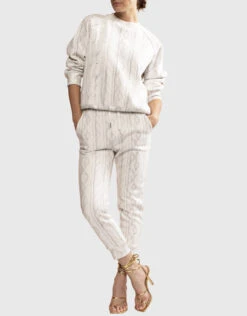 Cynthia Rowley Cable Knit Printed Sweatpants -Gani Clothing Shop 2651772