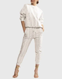 Cynthia Rowley Cable Knit Printed Sweatpants -Gani Clothing Shop 2651773