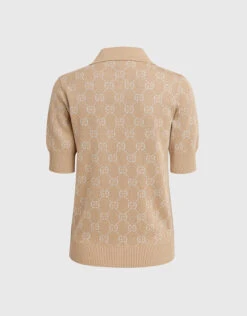Gucci Lamé GG Jacquard Knit Polo -Gani Clothing Shop 2659355