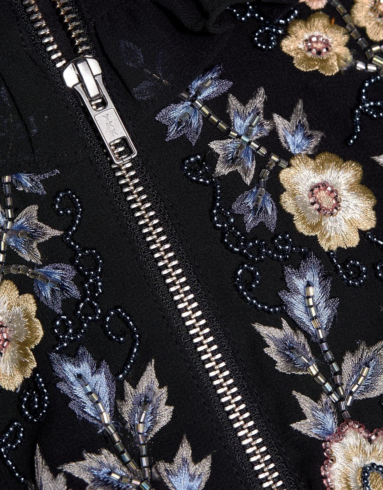 Needle & Thread Whisper Floral Embroidered Ruffle Bomber Jacket 4 Needle & Thread Whisper Floral Embroidered Ruffle Bomber Jacket - Image 2