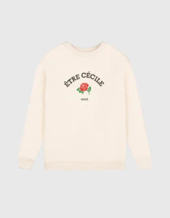 Être Cécile Etre Cecile Rose Boyfriend Sweatshirt-Ecru