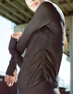 Michi Peak Long Sleeve Top-Black -Gani Clothing Shop 2689566