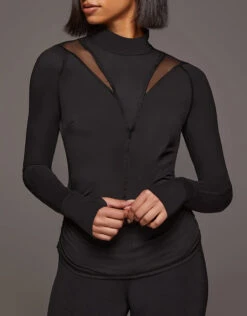 Michi Peak Long Sleeve Top-Black -Gani Clothing Shop 2689568