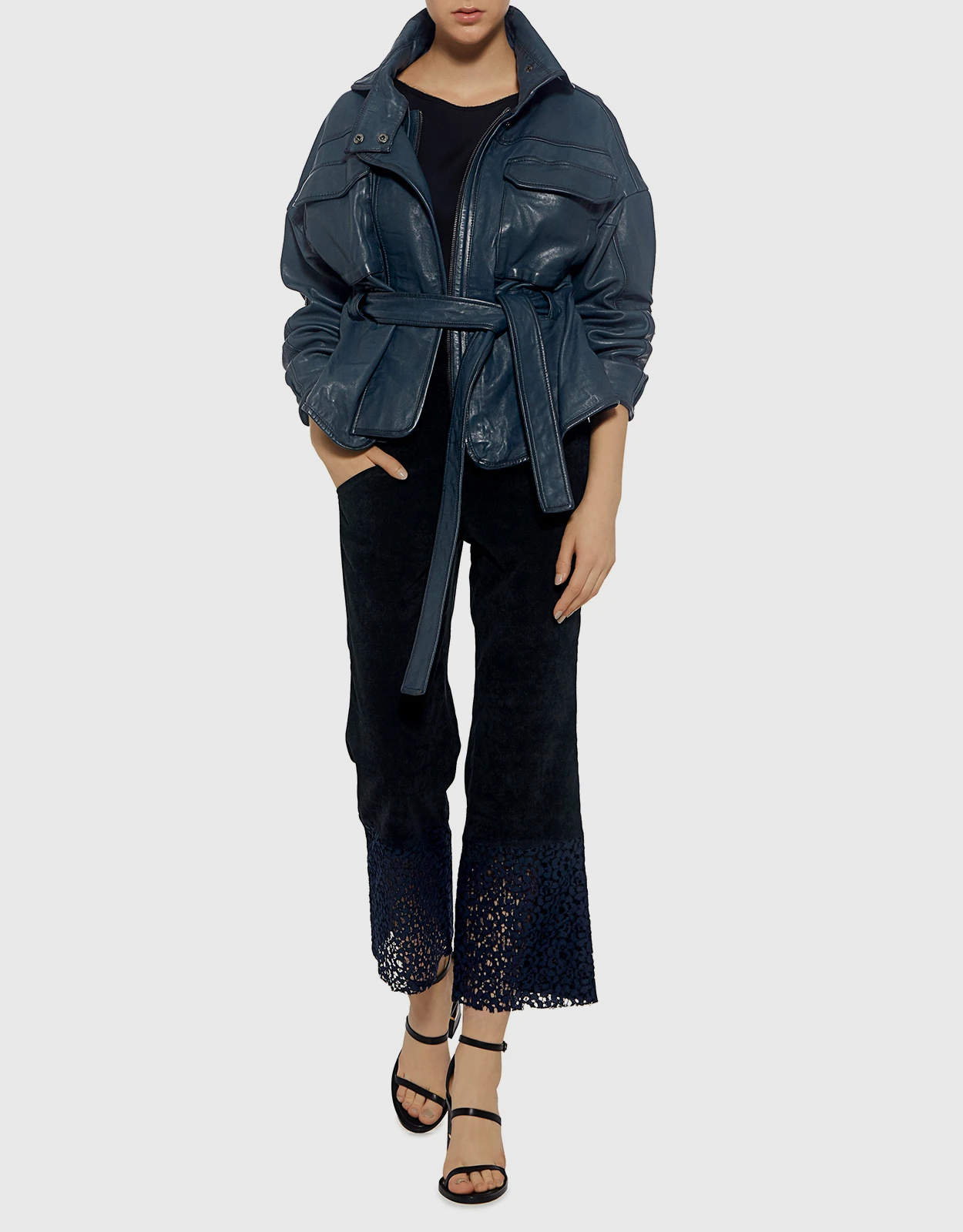 Marissa Webb Victoria High-rise Corduroy Floral Lace Cropped Pants 5 Marissa Webb Victoria High-rise Corduroy Floral Lace Cropped Pants - Image 3