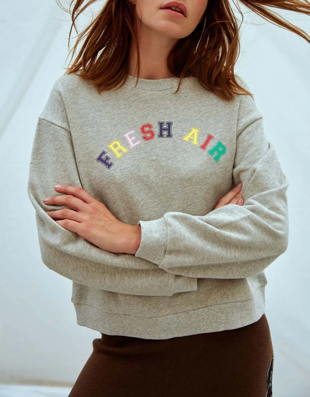 Être Cécile Fresh Air Classic Sweatshirt-Grey Marle 5 Être Cécile Fresh Air Classic Sweatshirt-Grey Marle - Image 3