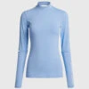 J.Lindeberg Women's NK X JL Mock Neck Golf Super Lightweight Top
