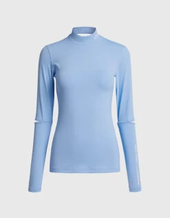 J.Lindeberg Women's NK X JL Mock Neck Golf Super Lightweight Top