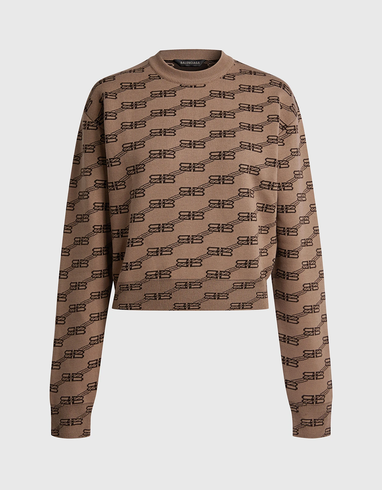 Balenciaga Logo Cotton Blend Crewneck Long Sleeves Sweatshirt 3 Balenciaga Logo Cotton Blend Crewneck Long Sleeves Sweatshirt