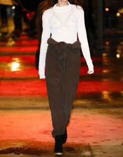 Rachel Comey Recall Crepe Rib Semi-sheer High Neck Knit Top -Gani Clothing Shop 28261