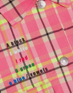 MSGM Tartan Denim Jacket -Gani Clothing Shop 30947
