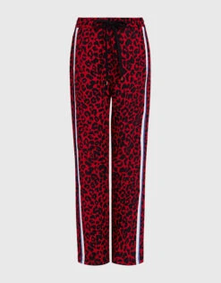 No.21 Leopard Animal-print Cady Track Pants