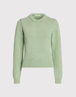 Tibi Tube Yarn Shrunken Crewneck Sweater