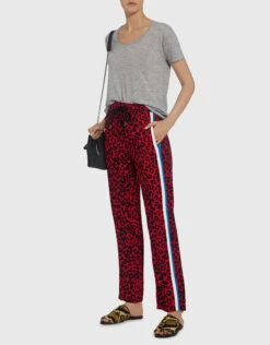 No.21 Leopard Animal-print Cady Track Pants -Gani Clothing Shop 32005